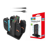 Station de charge magnétique DOBE 4-en-1 pour manettes Nintendo Switch 2 avec indicateurs LED et rangement pour cartouches, TNS-3192B