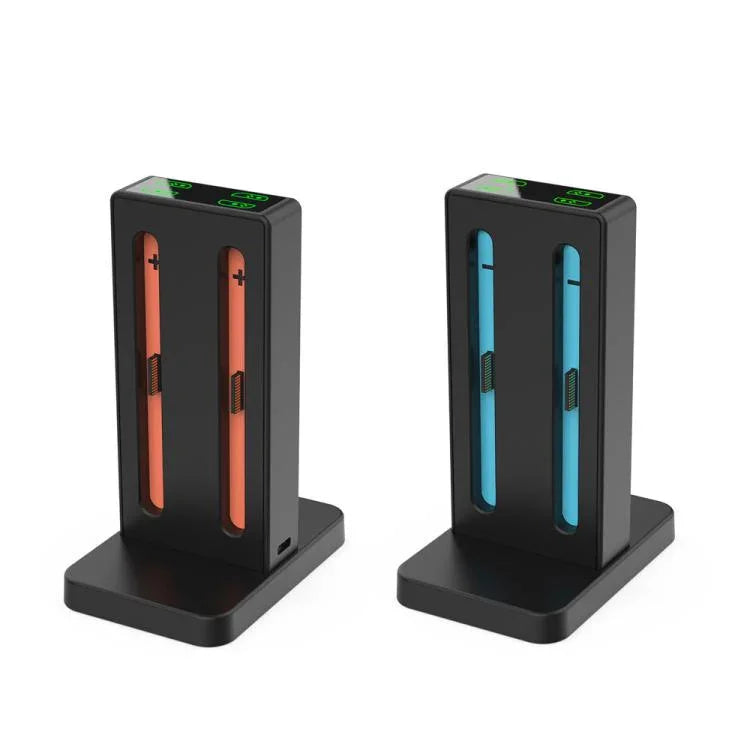 Station de charge magnétique DOBE 4-en-1 pour manettes Nintendo Switch 2 avec indicateurs LED et rangement pour cartouches, TNS-3192B