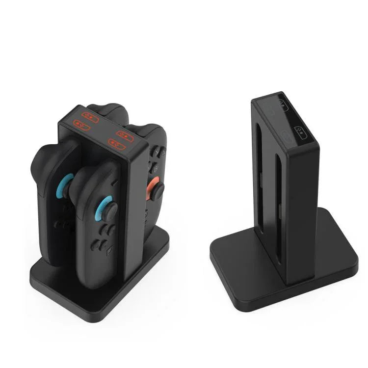 Station de charge magnétique DOBE 4-en-1 pour manettes Nintendo Switch 2 avec indicateurs LED et rangement pour cartouches, TNS-3192B