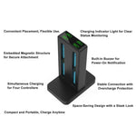 Station de charge magnétique DOBE 4-en-1 pour manettes Nintendo Switch 2 avec indicateurs LED et rangement pour cartouches, TNS-3192B