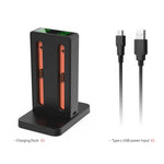 Station de charge magnétique DOBE 4-en-1 pour manettes Nintendo Switch 2 avec indicateurs LED et rangement pour cartouches, TNS-3192B