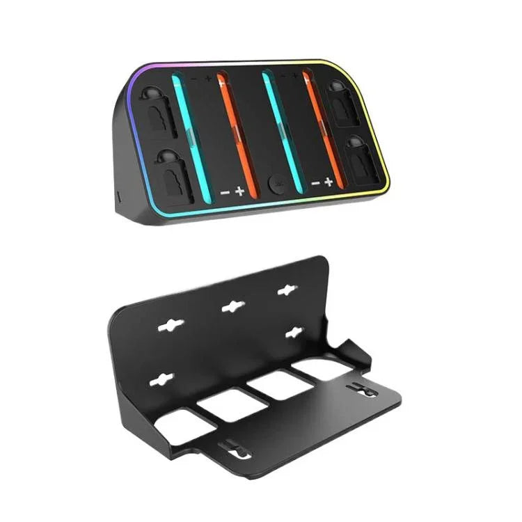 Station de charge murale pour manettes Joy-Con Nintendo Switch 2 avec éclairage RGB, HBS-2807