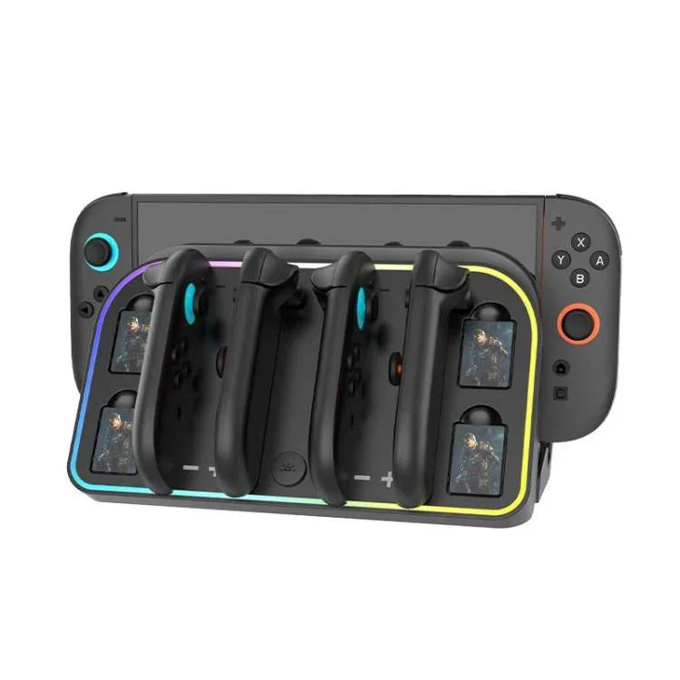 Station de charge murale pour manettes Joy-Con Nintendo Switch 2 avec éclairage RGB, HBS-2807