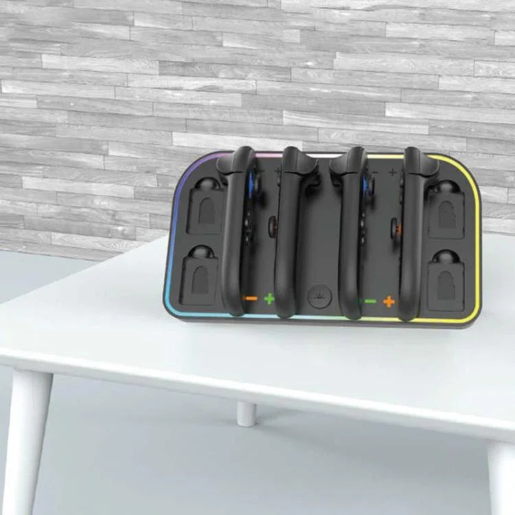 Station de charge murale pour manettes Joy-Con Nintendo Switch 2 avec éclairage RGB, HBS-2807