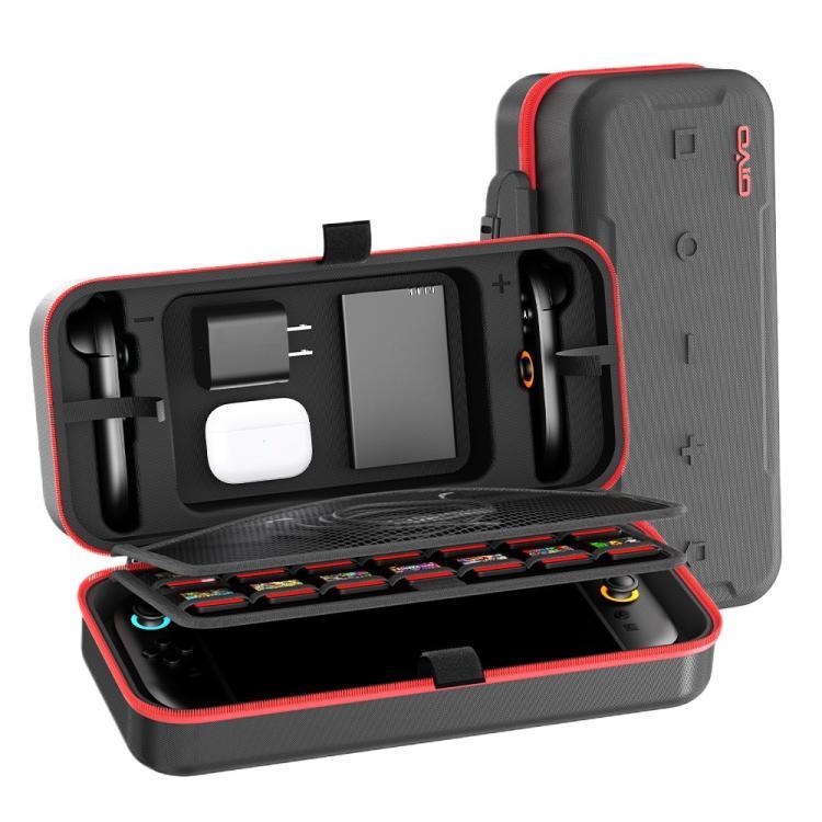 Pour Nintendo Switch 2 OIVO Étui de transport EVA grande capacité avec support intégré, 24 emplacements pour cartes de jeu