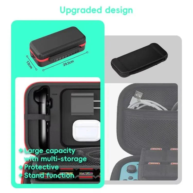 Pour Nintendo Switch 2 OIVO Étui de transport EVA grande capacité avec support intégré, 24 emplacements pour cartes de jeu