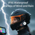Casque Bluetooth de moto M9 étanche IPX6, réponse automatique, son HD pour motards/livraison/interphone de groupe, M9