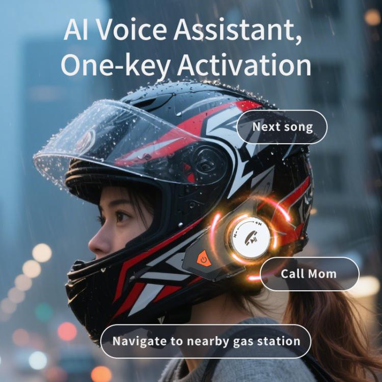 Casque Bluetooth de moto M9 étanche IPX6, réponse automatique, son HD pour motards/livraison/interphone de groupe, M9