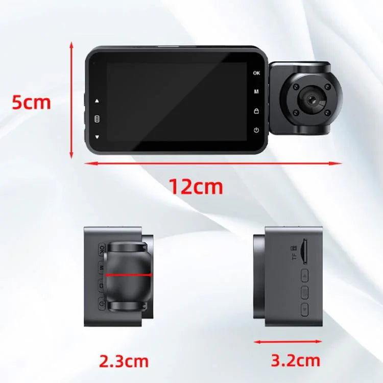 Enregistreur de conduite XWIFI HD 1080P vision nocturne infrarouge interconnecté, double enregistrement, triple enregistrement
