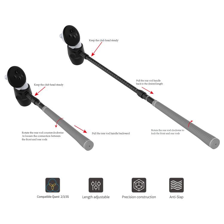 Pour Meta Quest 3S / 3 / 2 DOBE TY-3881 Poignée Club de Golf Universel Sports Club Grip, TY-3881