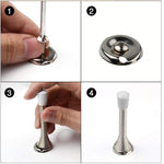 Butoir de porte à ressort anti-collision, protection de serrure, butée de porte, 3 pièces