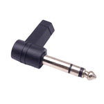 Adaptateur audio casque micro 6,35 mm vers 3,5 mm angle à 90 degrés, 6,35 mm vers 3,5 mm