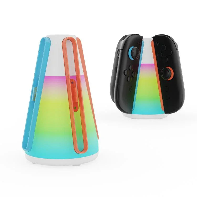Station de charge 4-en-1 ipega pour manettes Joy-Con Nintendo Switch 2 avec lumière RGB