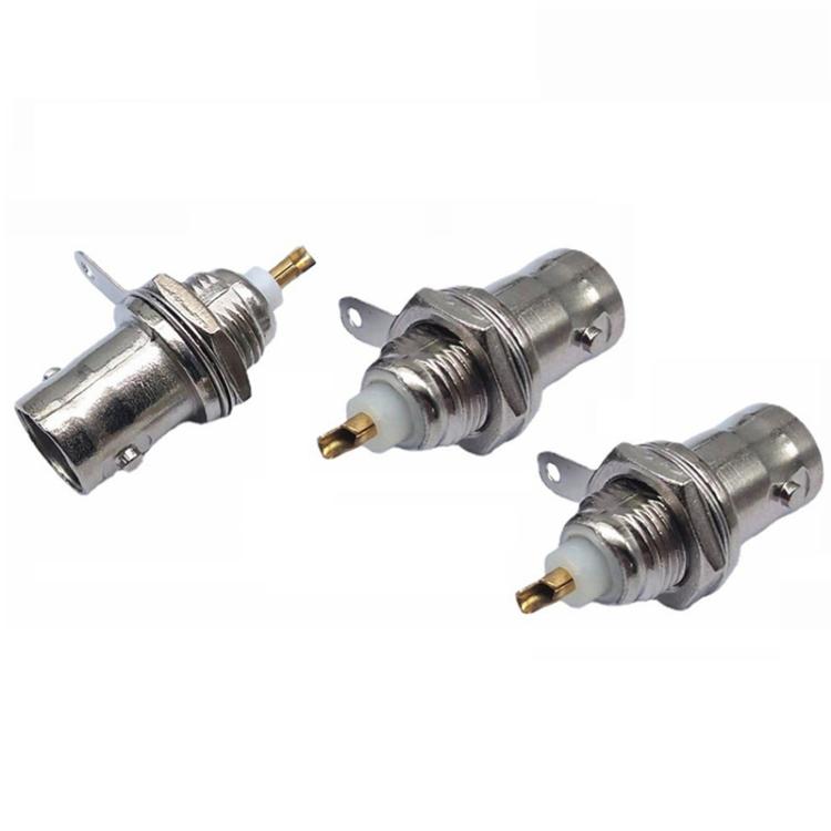 3pcs Gold-plated Copper Core BNC Female Socket Q9 Female 50KY Oscilloscope Socket
