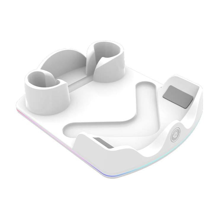 Pour Meta Quest 3S / 3 / 2 iplay HBV-641 Support de rangement pour poignée Station de charge pour casque VR avec lumière LED