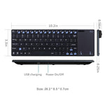 Mini clavier sans fil silencieux Rii K12+ 2,4 GHz pour ordinateur de bureau/portable