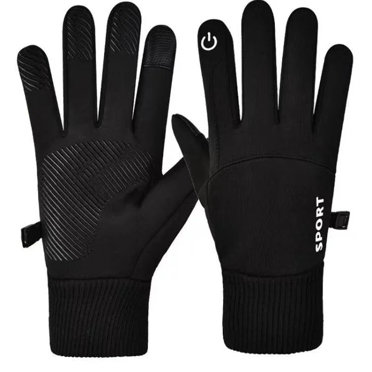 Gants de cyclisme polaires, antidérapants, chauds et tactiles pour l'extérieur