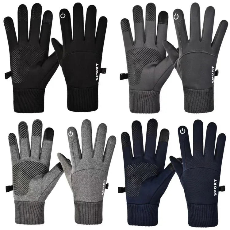 Gants de cyclisme polaires, antidérapants, chauds et tactiles pour l'extérieur