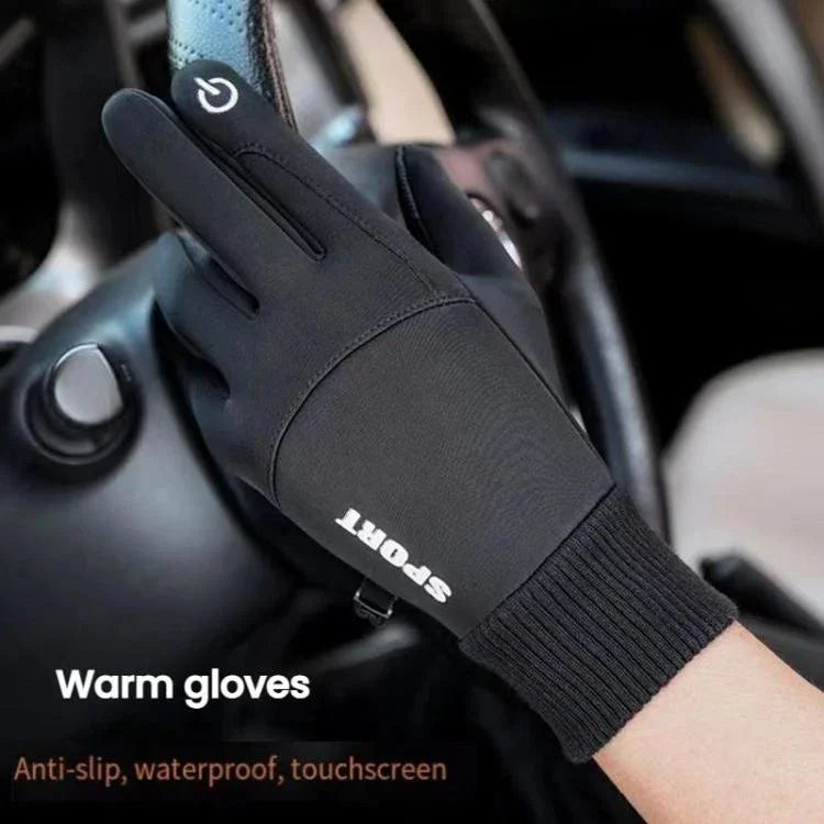 Gants de cyclisme polaires, antidérapants, chauds et tactiles pour l'extérieur