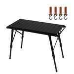 Table de camping pliante en aluminium CLS Outdoor Egg Roll, 8245 6 lattes, 9545 pliée 7 lattes, 8744 Noir, 8744 Grain de bois, 8744 Noir+4 crochets PU, 8744 Grain de bois+4 crochets PU