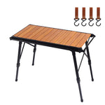 Table de camping pliante en aluminium CLS Outdoor Egg Roll, 8245 6 lattes, 9545 pliée 7 lattes, 8744 Noir, 8744 Grain de bois, 8744 Noir+4 crochets PU, 8744 Grain de bois+4 crochets PU