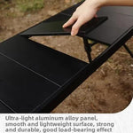 Table de camping pliante en aluminium CLS Outdoor Egg Roll, 8245 6 lattes, 9545 pliée 7 lattes, 8744 Noir, 8744 Grain de bois, 8744 Noir+4 crochets PU, 8744 Grain de bois+4 crochets PU