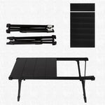 Table de camping pliante en aluminium CLS Outdoor Egg Roll, 8245 6 lattes, 9545 pliée 7 lattes, 8744 Noir, 8744 Grain de bois, 8744 Noir+4 crochets PU, 8744 Grain de bois+4 crochets PU