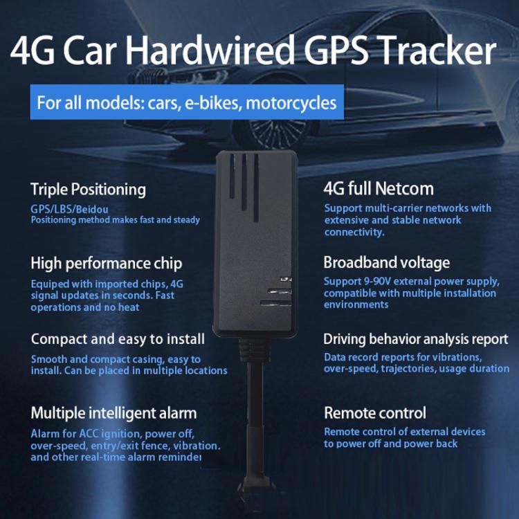 Positionneur antivol GPS automobile 4G par satellite sud-américain, J16