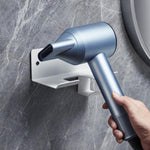Support mural pour sèche-cheveux avec organisateur de cordon, rangement de salle de bain pour sèche-cheveux