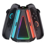 Pour Nintendo Switch 2 Manettes Joy-Con Base de charge triangulaire 4 en 1 avec lumière RGB, S219