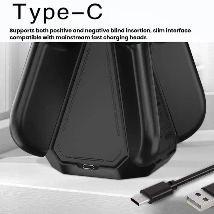 Pour Nintendo Switch 2 Manettes Joy-Con Base de charge triangulaire 4 en 1 avec lumière RGB, S219