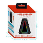 Pour Nintendo Switch 2 Manettes Joy-Con Base de charge triangulaire 4 en 1 avec lumière RGB, S219