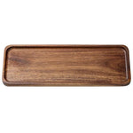 Plateau de thé en bois de cassia, assiette à fruits et desserts, Ellipse petit, Ellipse moyen, Ellipse grand, Carré petit, Carré grand
