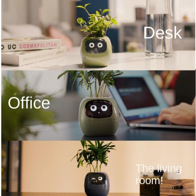 Pot de Plante Intelligent avec Multi-Capteurs, Moniteur de Plante WiFi avec Écran 2 pouces Compatible avec l'Écosystème Mi/Tuya Home