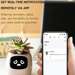 Pot de Plante Intelligent avec Multi-Capteurs, Moniteur de Plante WiFi avec Écran 2 pouces Compatible avec l'Écosystème Mi/Tuya Home