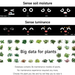 Pot de Plante Intelligent avec Multi-Capteurs, Moniteur de Plante WiFi avec Écran 2 pouces Compatible avec l'Écosystème Mi/Tuya Home