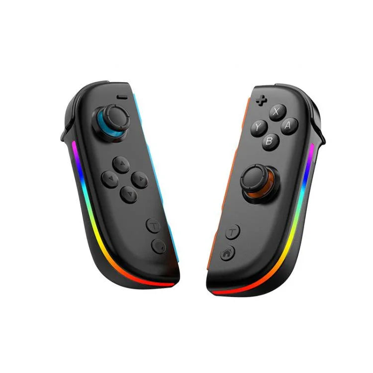 Pour Nintendo Switch JOY-05 Manettes séparées Joysticks à effet Hall TMR, mouvement 6 axes & éclairage RGB