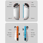 Pour Nintendo Switch JOY-05 Manettes séparées Joysticks à effet Hall TMR, mouvement 6 axes & éclairage RGB