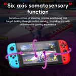 Pour Nintendo Switch JOY-05 Manettes séparées Joysticks à effet Hall TMR, mouvement 6 axes & éclairage RGB