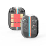 Pour manettes Nintendo Switch 2 Joy-Con, coque rigide transparente avec 6 emplacements de rangement pour cartes de jeu