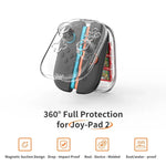 Pour manettes Nintendo Switch 2 Joy-Con, coque rigide transparente avec 6 emplacements de rangement pour cartes de jeu