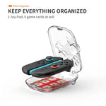 Pour manettes Nintendo Switch 2 Joy-Con, coque rigide transparente avec 6 emplacements de rangement pour cartes de jeu