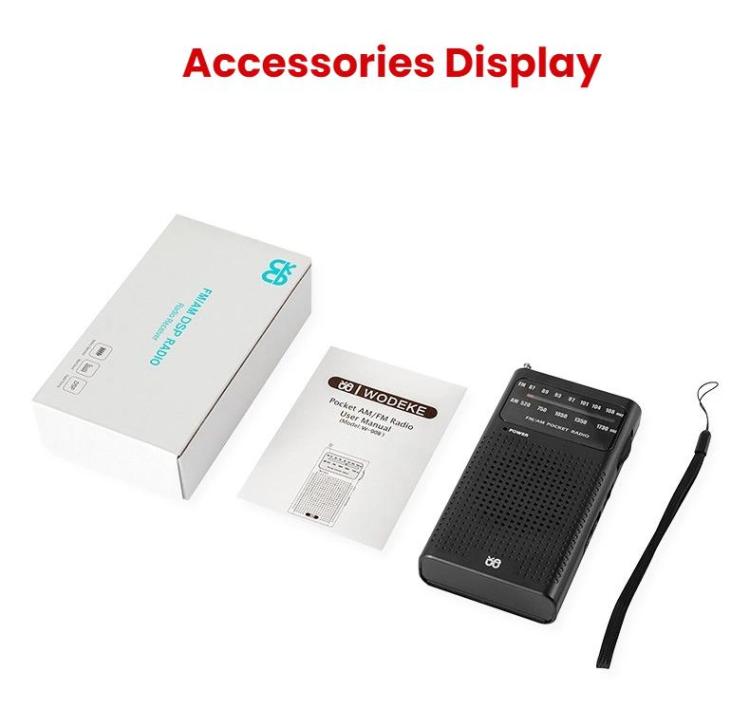 Lecteur radio portable de poche FM/AM à canal complet avec pointeur