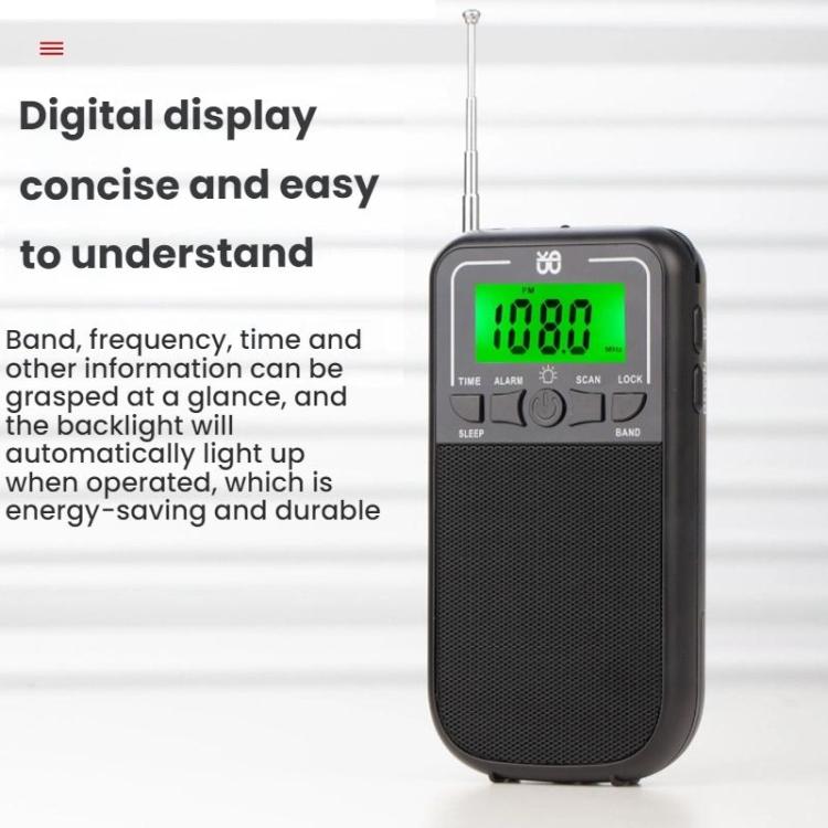 Lecteur radio portable multi-bandes FM/AM/SW à haute sensibilité contrôlé par horloge, pour UE, pour US