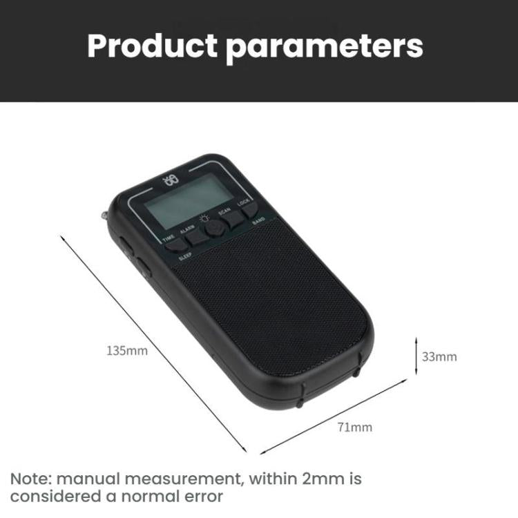 Lecteur radio portable multi-bandes FM/AM/SW à haute sensibilité contrôlé par horloge, pour UE, pour US
