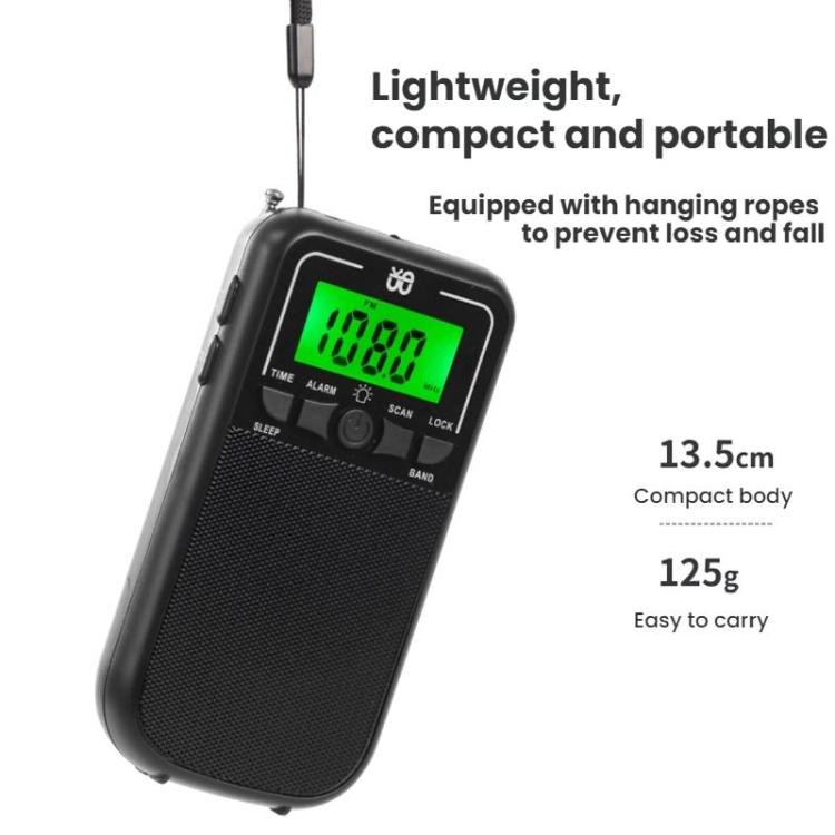 Lecteur radio portable multi-bandes FM/AM/SW à haute sensibilité contrôlé par horloge, pour UE, pour US