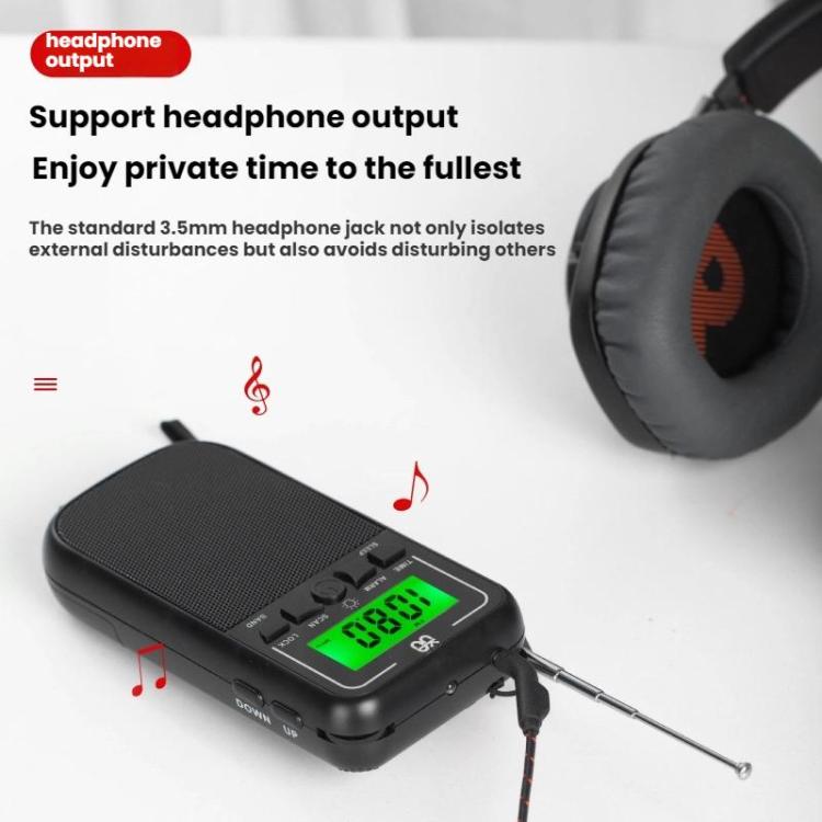 Lecteur radio portable multi-bandes FM/AM/SW à haute sensibilité contrôlé par horloge, pour UE, pour US