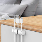 Organisateur de câble en silicone de bureau AhaStyle WE31, 6 pcs, support universel à 3 trous pour câble