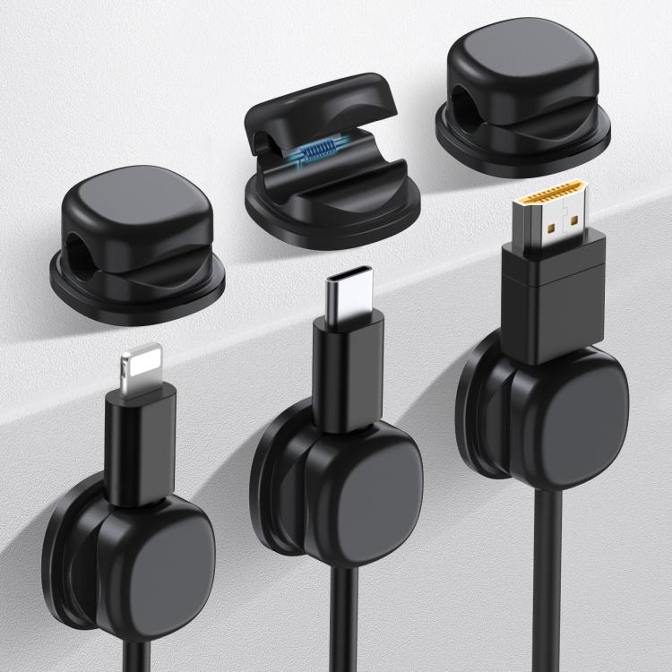 Organisateur de câble de bureau multifonction adhésif AhaStyle WG178, 6 pcs, clip pour câble de charge de données