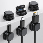 Organisateur de câble de bureau multifonction adhésif AhaStyle WG178, 6 pcs, clip pour câble de charge de données